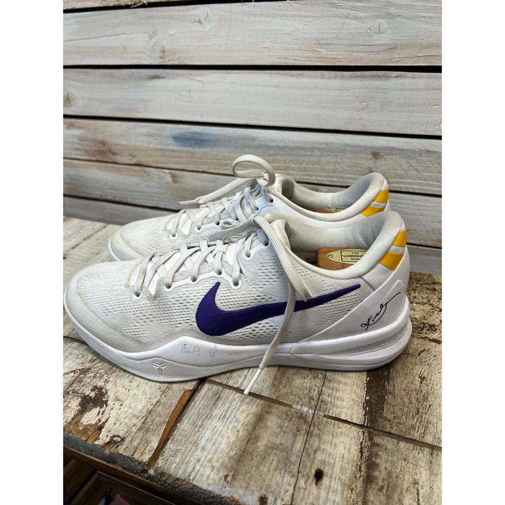 Nike Kobe 8 Protro Lakers Home White Purple Mesh Basketball Shoes HF9550-100 9